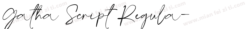 Gatha Script Regula字体转换